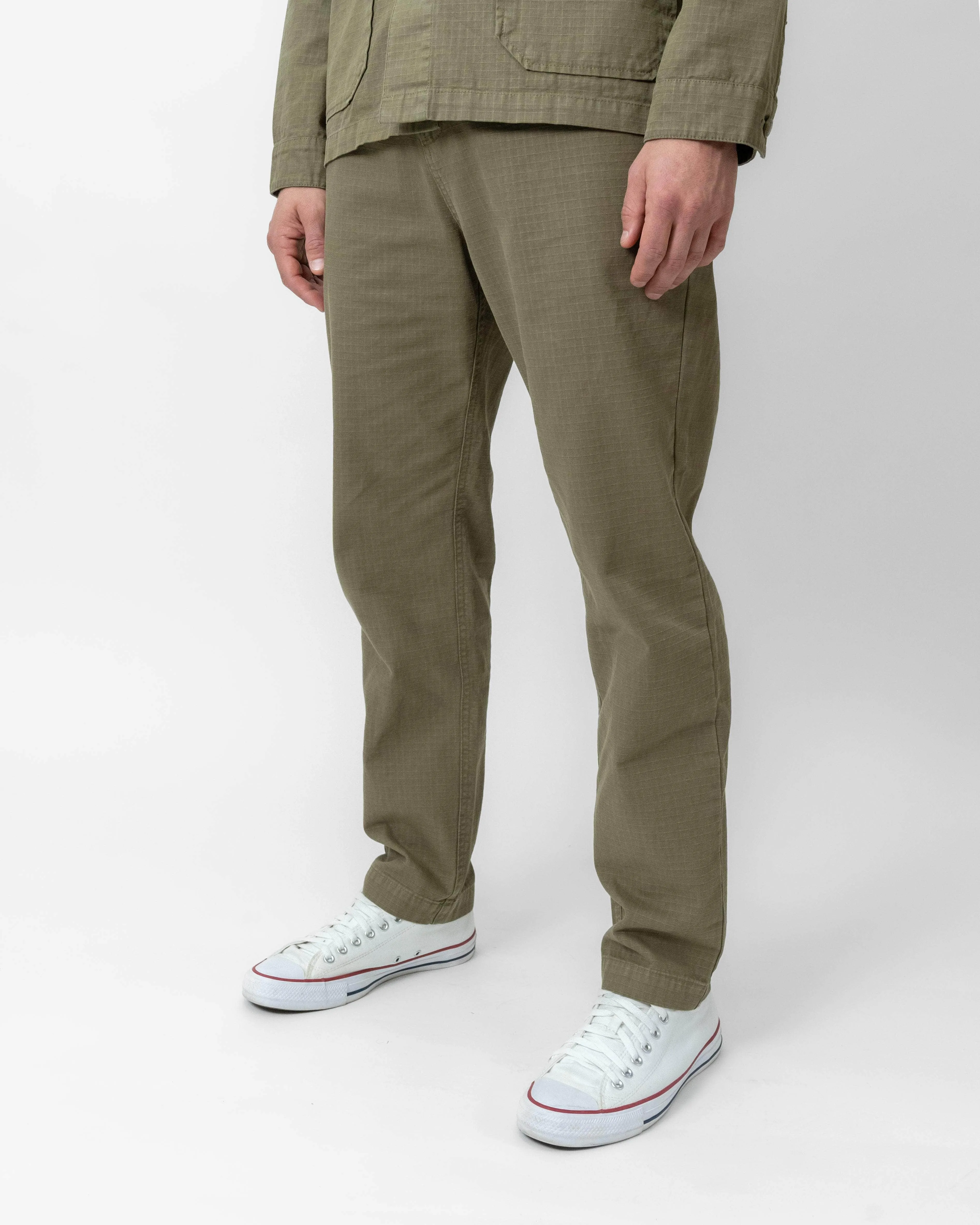 Relaxed-Fit Ripstop Trousers Olive