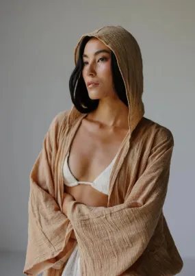 RHEA HOODED CAPE - MANGO MOJITO