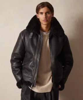 Shearling Aviator in Black