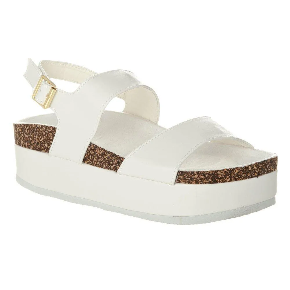 Simba Two Strap Birkenstock Platform With Slingback