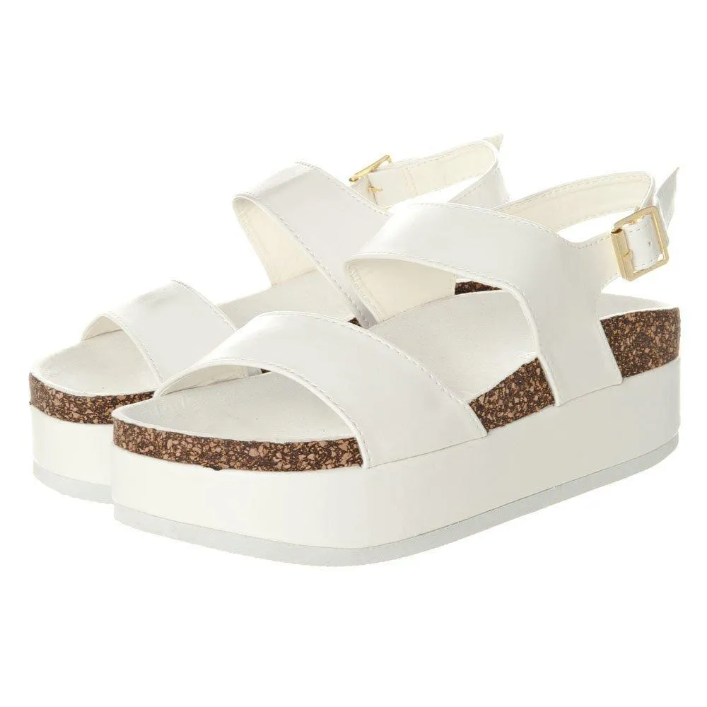 Simba Two Strap Birkenstock Platform With Slingback