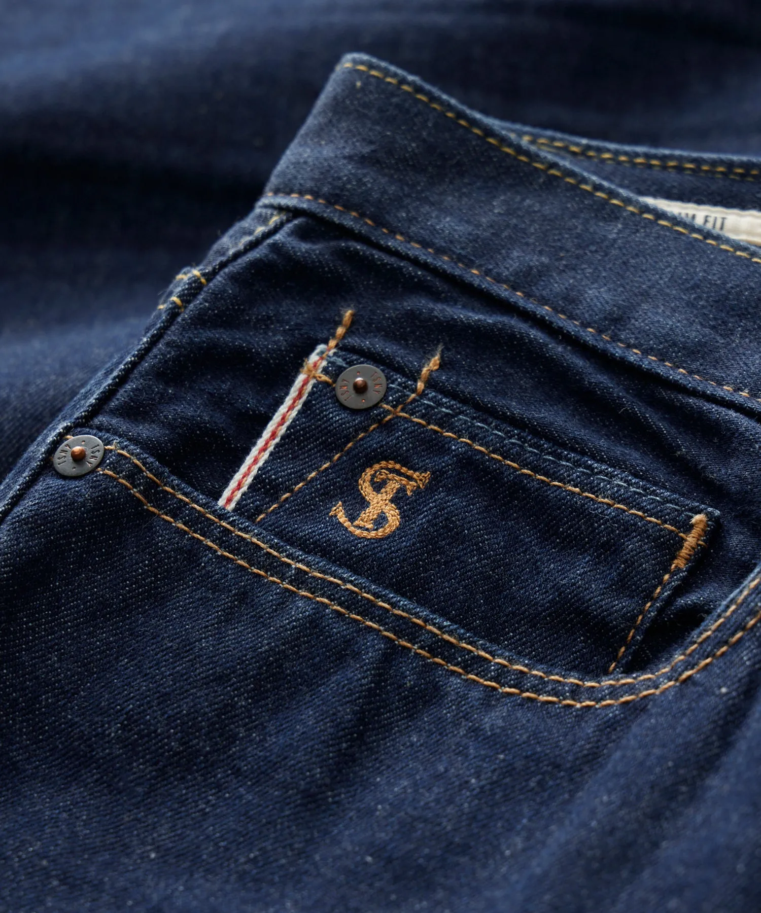 Slim Selvedge Jean in Indigo Rinse