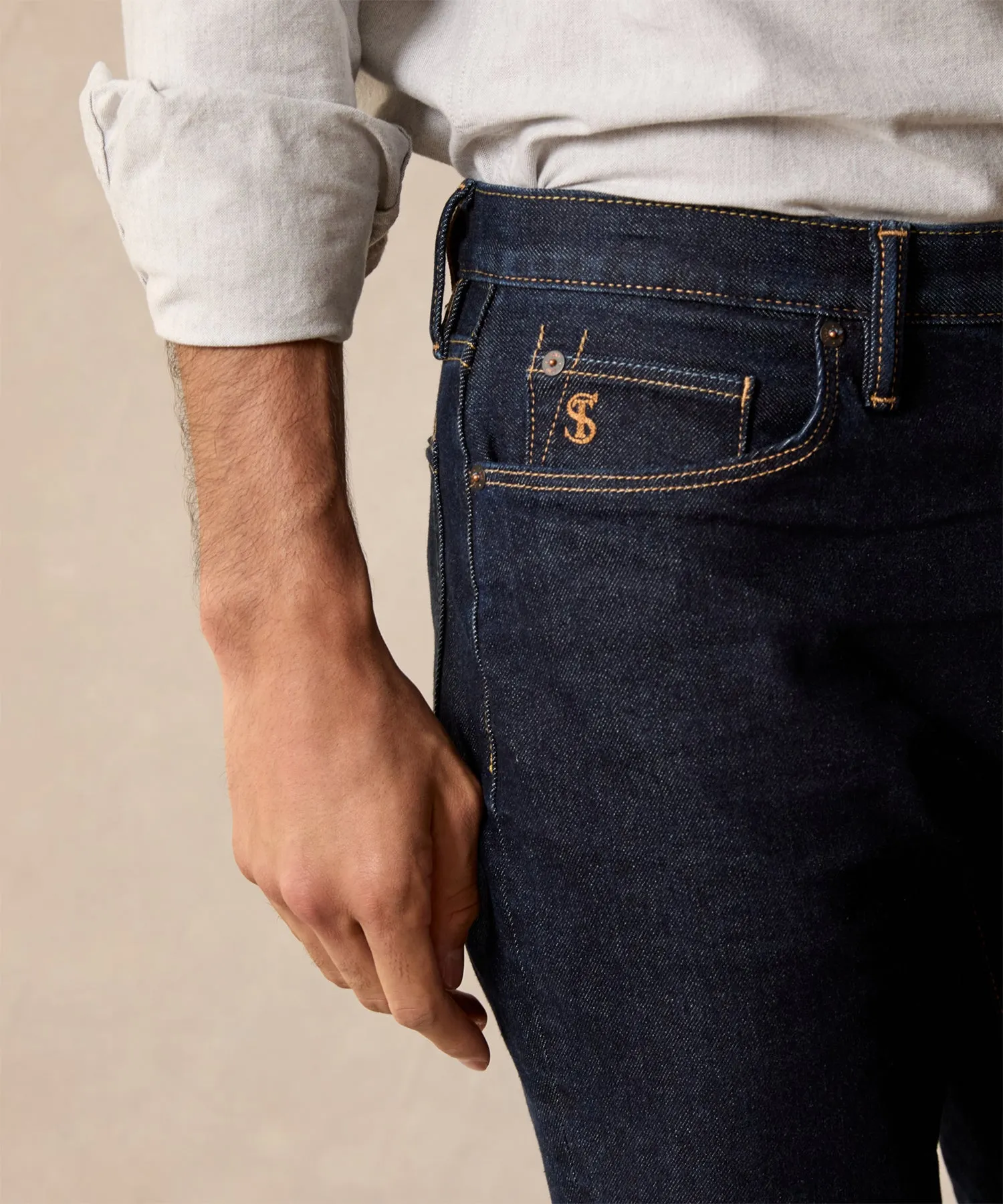 Slim Stretch Jean in Indigo Rinse