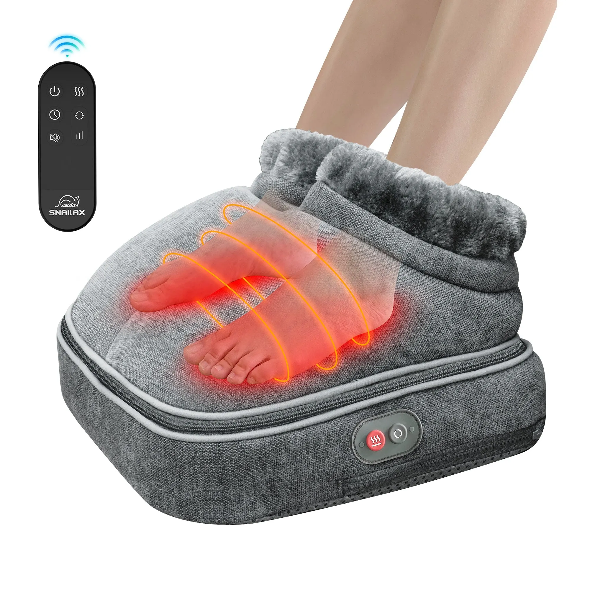 Snailax Shiatsu Foot Massager with Heat for Neuropathy, Plantar Fasciitis, Feet Warmers - SL-542