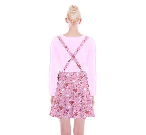 Sweet Feelings pink suspender skater skirt [made to order]