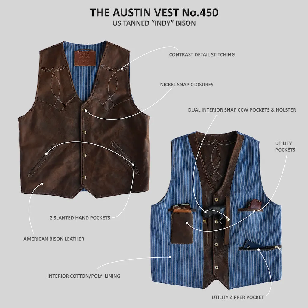 The Bison Austin Vest No.450 | Charcoal