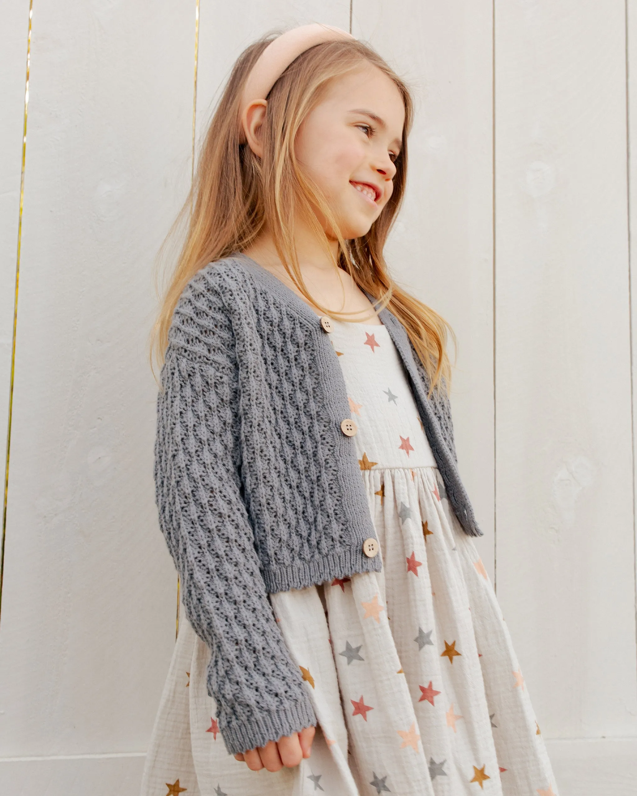 The Ella Cardigan by Rylee   Cru - Indigo - KIDS