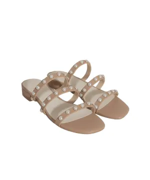 Valerie - Pearl Flat Sandals