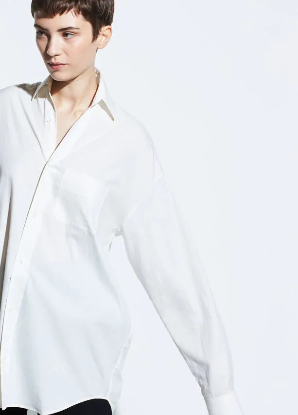 Vince Oversized White Classic Shirt