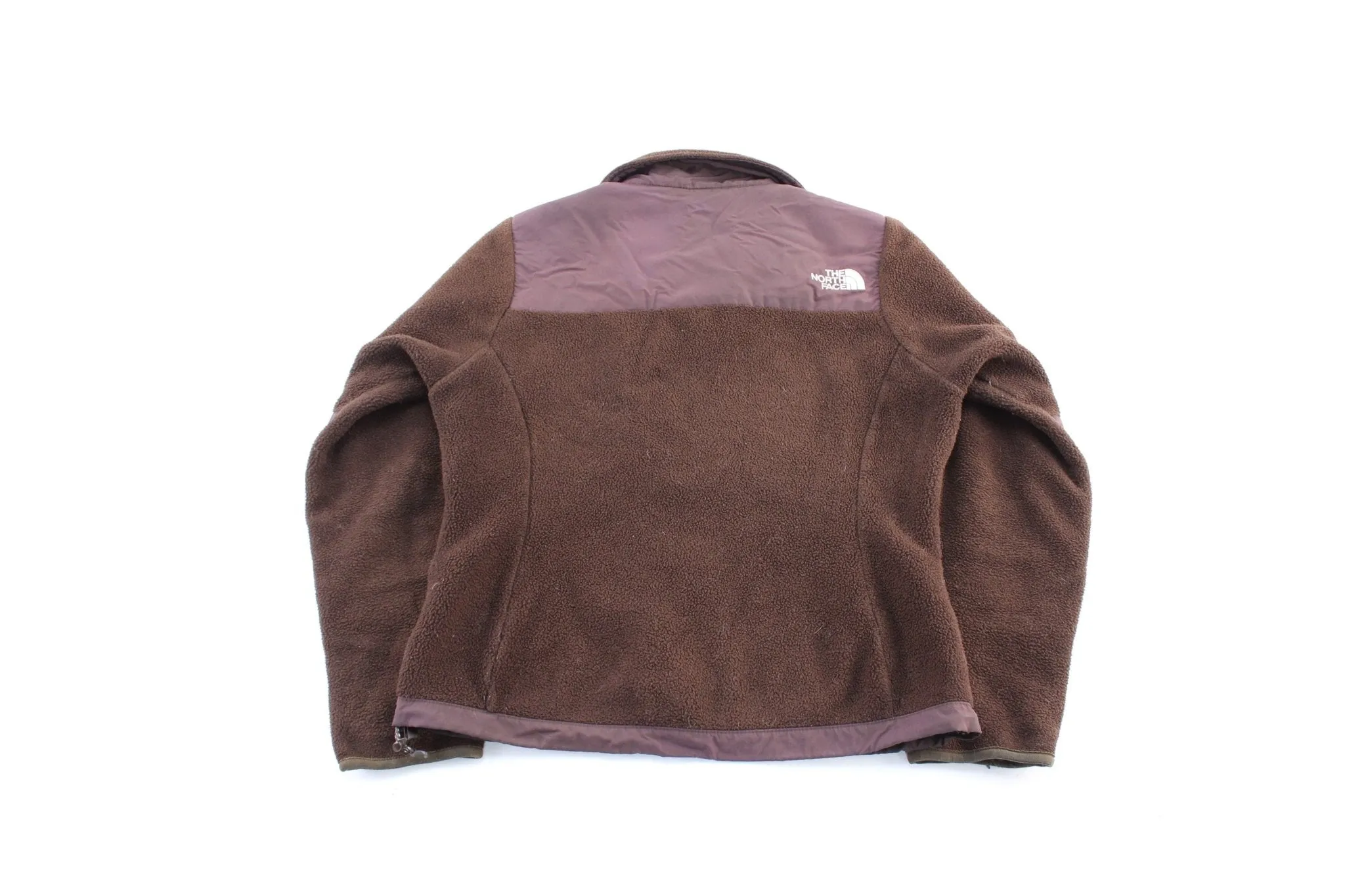 Women's The North Face Embroidered Logo Brown Fleece Zip Up Jacket