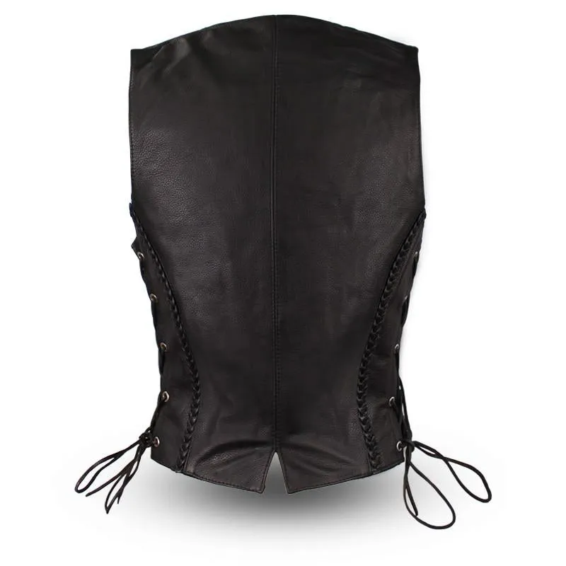 Women's Trinity Braided Leather Vest